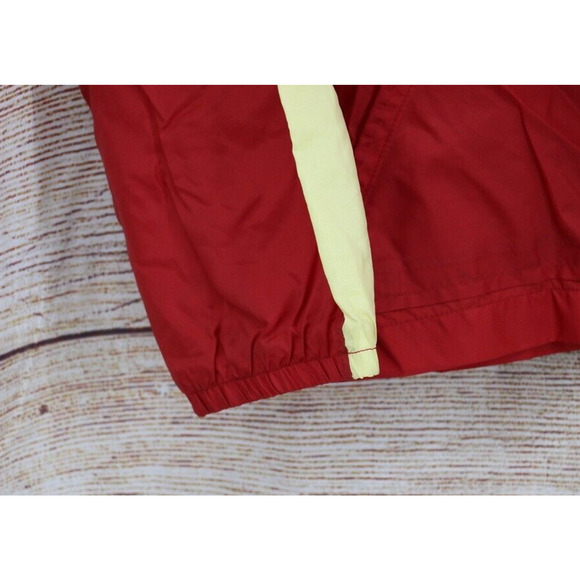 Y2K Nike Boys Youth Sz Large 12-14 Full Zip Oversize Windbreaker Jacket Red - Picture 3 of 11